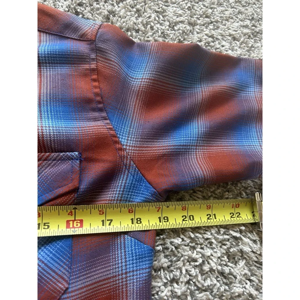 Dixxon Men's Medium Pearl Snap Kaihalulu Bay Long Sleeve Button Down Flannel
